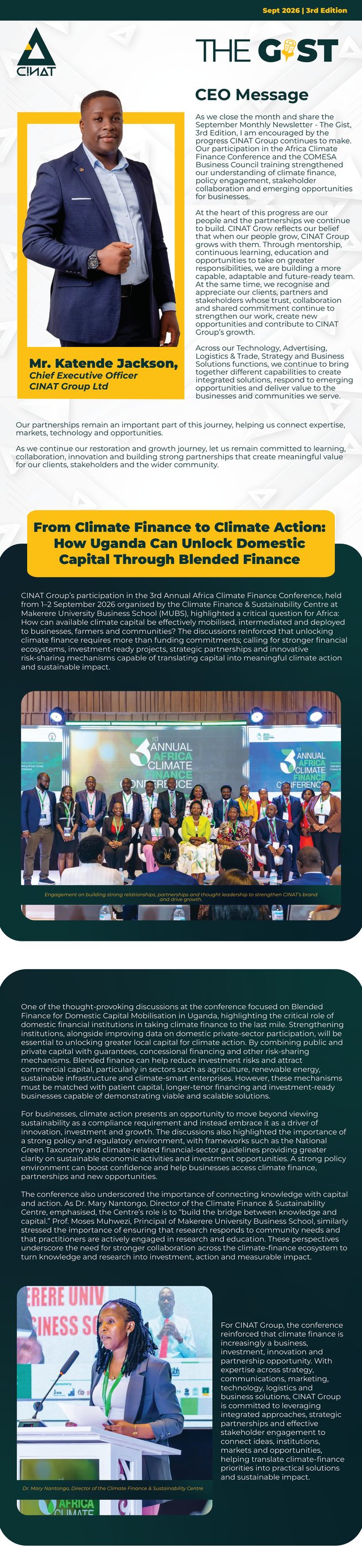 Cover of THE GIST September 2026, third edition