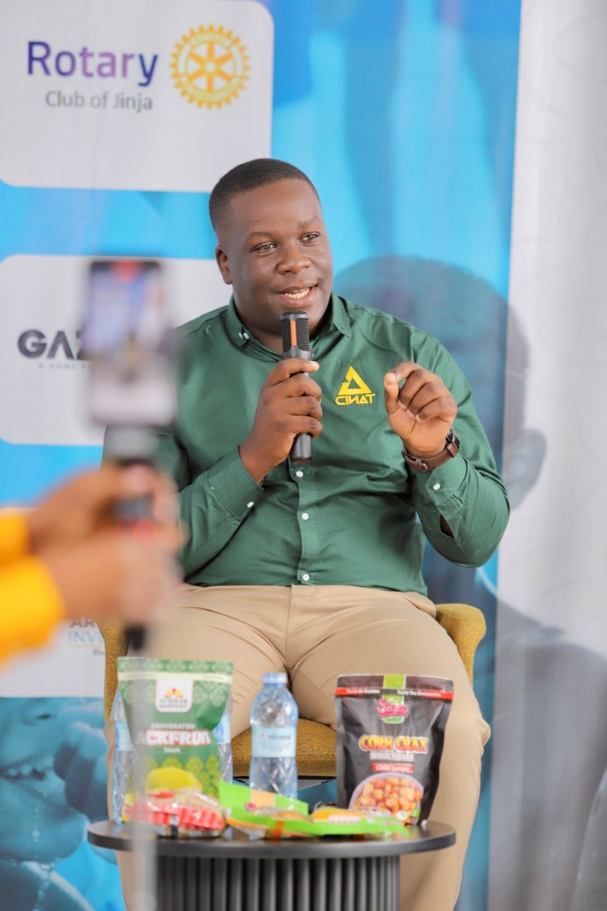 Mr. Katende Jackson, CEO of CINAT Group, addressing the press during the launch of the Clean SIP campaign.